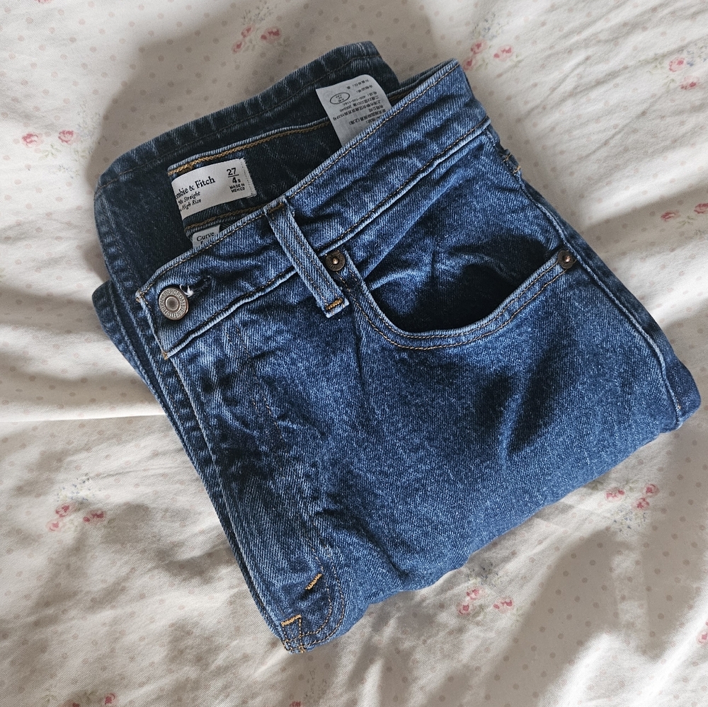 Abercrombie & Fitch Curve love 90s straight ultra high rise